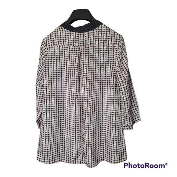 ❤️𝅺BAIA black white 100% silk 3/4 length sleeve - Picture 2 of 6